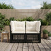 Tuinbank 2-Aantal zitplaatsen Zwart poly rattan