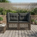 Tuinbank 2-Aantal zitplaatsen Grijs poly rattan
