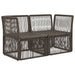 Tuinbank 2-Aantal zitplaatsen Grijs poly rattan