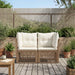 Tuinbank 2-Aantal zitplaatsen Beige poly rattan