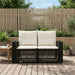 Tuinbank 2-Aantal zitplaatsen Zwart poly rattan