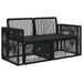 Tuinbank 2-Aantal zitplaatsen Zwart poly rattan