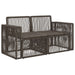 Tuinbank 2-Aantal zitplaatsen Grijs poly rattan