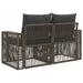 Tuinbank 2-Aantal zitplaatsen Grijs poly rattan