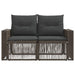 Tuinbank 2-Aantal zitplaatsen Grijs poly rattan
