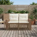 Tuinbank 2-Aantal zitplaatsen Beige poly rattan
