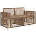 Tuinbank 2-Aantal zitplaatsen Beige poly rattan