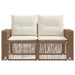 Tuinbank 2-Aantal zitplaatsen Beige poly rattan