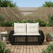 Tuinbank 2-Aantal zitplaatsen Zwart poly rattan
