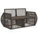 Tuinbank 2-Aantal zitplaatsen Grijs poly rattan
