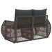 Tuinbank 2-Aantal zitplaatsen Grijs poly rattan