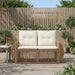 Tuinbank 2-Aantal zitplaatsen Beige poly rattan