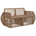 Tuinbank 2-Aantal zitplaatsen Beige poly rattan
