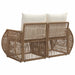 Tuinbank 2-Aantal zitplaatsen Beige poly rattan