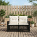 Tuinbank 2-Aantal zitplaatsen Zwart poly rattan