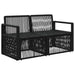 Tuinbank 2-Aantal zitplaatsen Zwart poly rattan