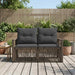 Tuinbank 2-Aantal zitplaatsen Grijs poly rattan