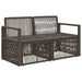 Tuinbank 2-Aantal zitplaatsen Grijs poly rattan