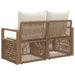 Tuinbank 2-Aantal zitplaatsen Beige poly rattan