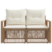 Tuinbank 2-Aantal zitplaatsen Beige poly rattan