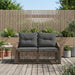 Tuinbank 2-Aantal zitplaatsen Grijs poly rattan