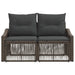 Tuinbank 2-Aantal zitplaatsen Grijs poly rattan