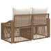 Tuinbank 2-Aantal zitplaatsen Beige poly rattan