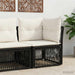 Hoeksofa eenheid Zwart poly rattan