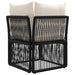 Hoeksofa eenheid Zwart poly rattan