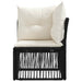 Hoeksofa eenheid Zwart poly rattan