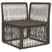 Hoeksofa eenheid Grijs poly rattan