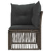 Hoeksofa eenheid Grijs poly rattan