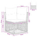 Hoeksofa eenheid Grijs poly rattan