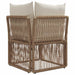 Hoeksofa eenheid Beige poly rattan