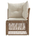 Hoeksofa eenheid Beige poly rattan