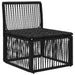 Armloze Sofa eenheid Zwart poly rattan