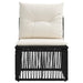 Armloze Sofa eenheid Zwart poly rattan