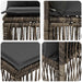 Armloze Sofa eenheid Grijs poly rattan