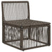 Armloze Sofa eenheid Grijs poly rattan