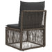 Armloze Sofa eenheid Grijs poly rattan