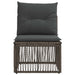 Armloze Sofa eenheid Grijs poly rattan