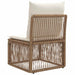 Armloze Sofa eenheid Beige poly rattan