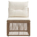 Armloze Sofa eenheid Beige poly rattan