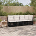 4-Zits Sofa met Linkerarm 4 st 4-Aantal zitplaatsen Zwart