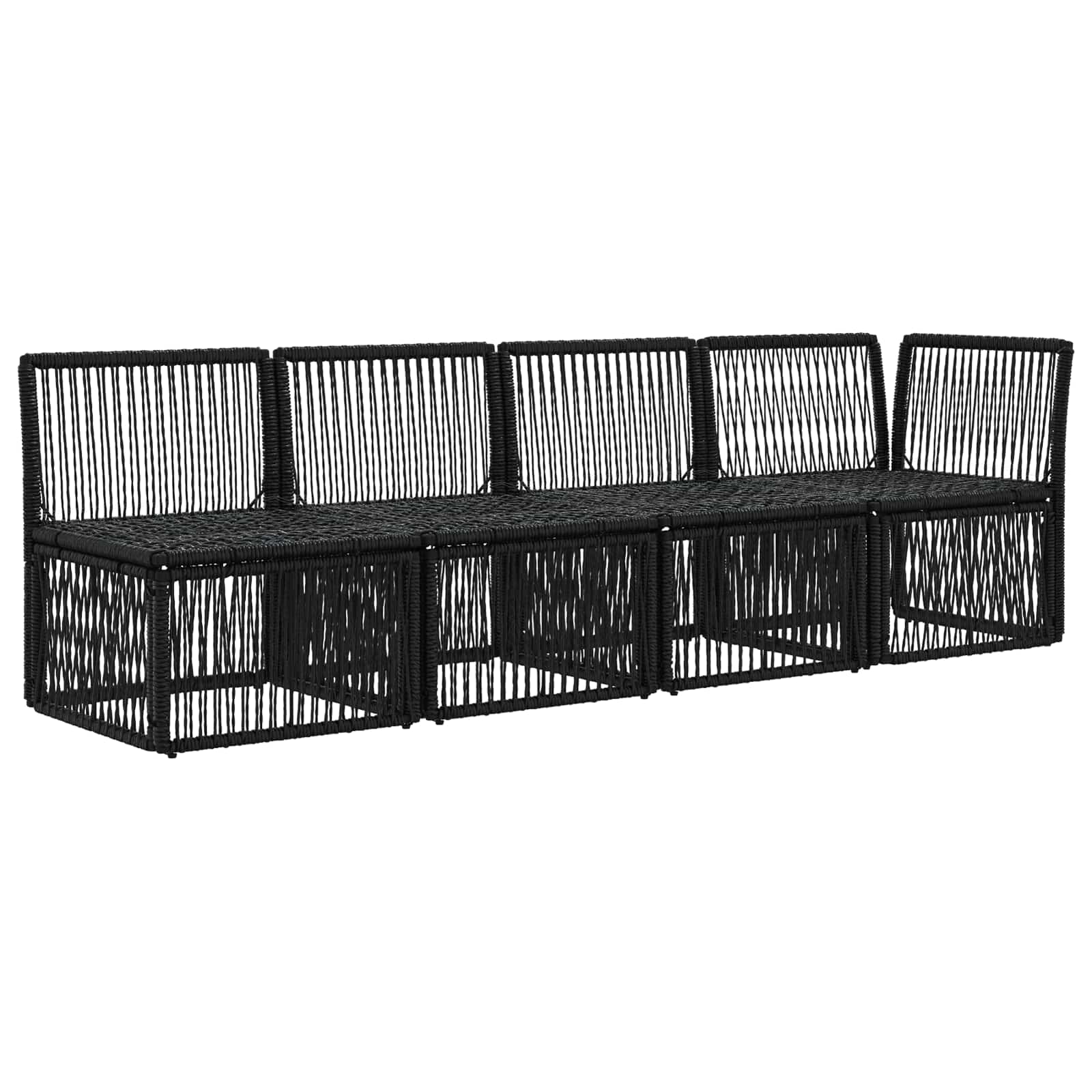 4-Zits Sofa met Linkerarm 4 st 4-Aantal zitplaatsen Zwart