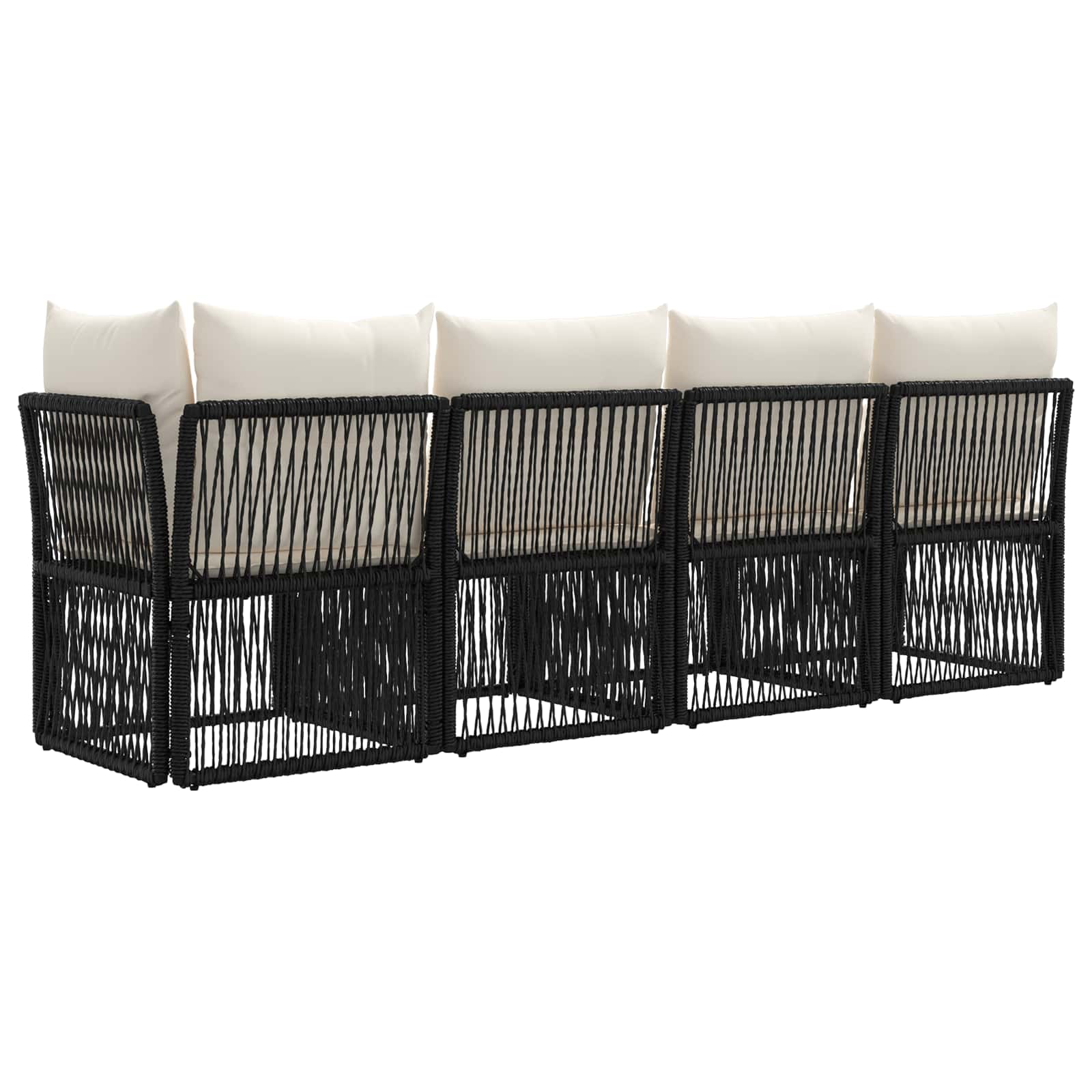 4-Zits Sofa met Linkerarm 4 st 4-Aantal zitplaatsen Zwart