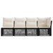 4-Zits Sofa met Linkerarm 4 st 4-Aantal zitplaatsen Zwart