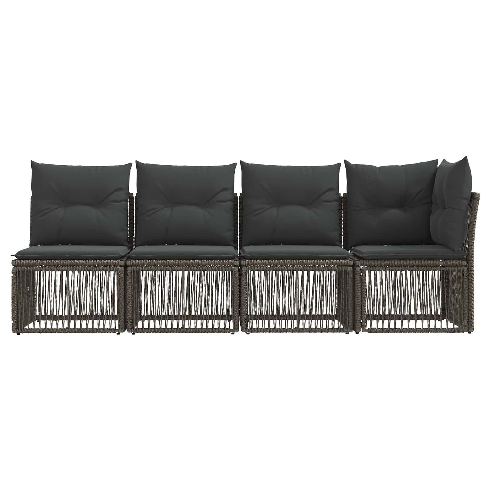 4-Zits Sofa met Linkerarm 4 st 4-Aantal zitplaatsen Grijs