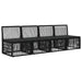 4-zits bank 4 st 4-Aantal zitplaatsen Zwart poly rattan