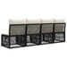4-zits bank 4 st 4-Aantal zitplaatsen Zwart poly rattan
